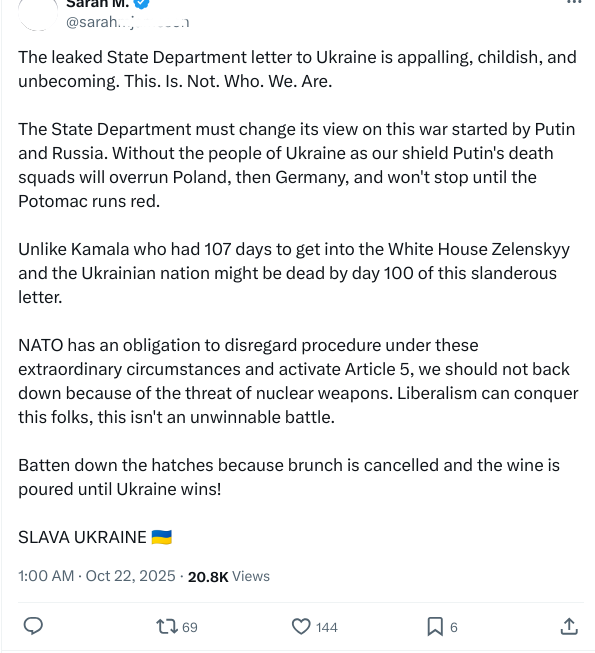 Liberal Response via Tweet